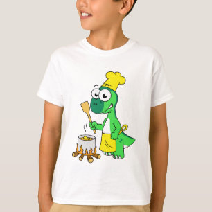 Illustration av Parasaurolophus dosinosaur-kokning T Shirt