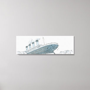 Illustration av passagerare från Titanic Canvastryck