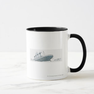 Illustration av passagerare som faller från det mugg