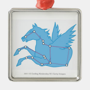 Illustration av Pegasus konstellation Julgransprydnad Metall