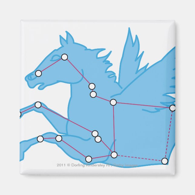 Illustration av Pegasus- konstellation Magnet (Framsidan)