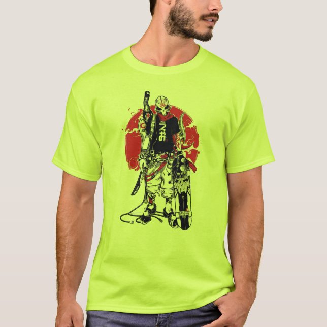 Illustration av person med skateboard t shirt (Framsida)
