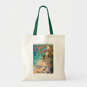 Illustration av Playa del Carmen Beach Researbeten Tygkasse