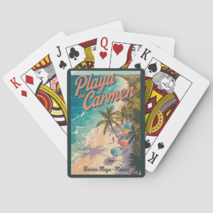Illustration av Playa del Carmen Beach Researesa k Casinokort