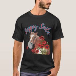 illustration av Poppy smiles med vallmo T- T Shirt