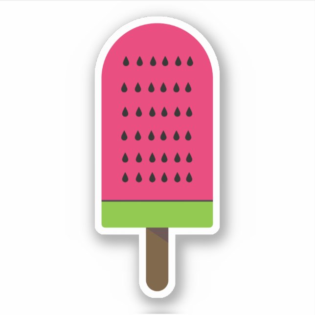 Illustration av popsicle Watermelon Klistermärken (Framsida)