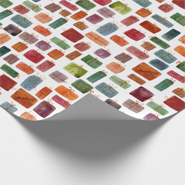 Illustration av Presenter med vattenfärg   Presentpapper (Hörn)