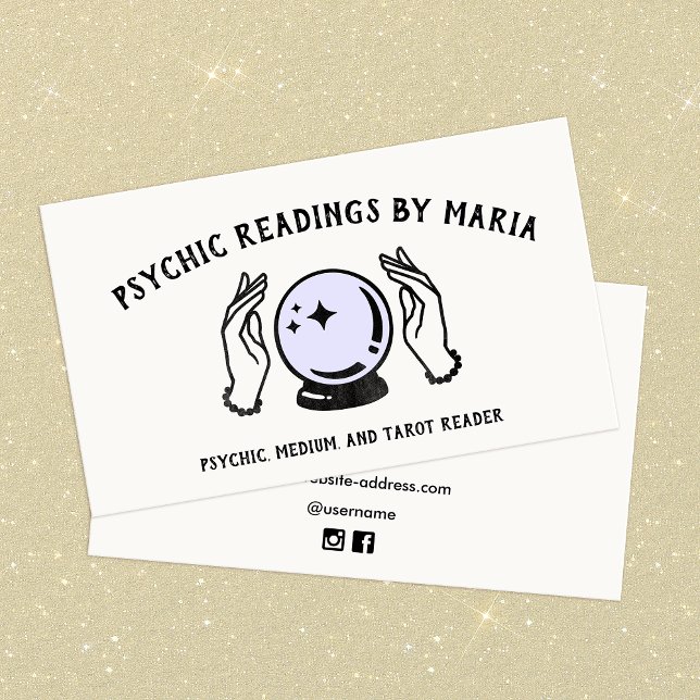 Illustration av Psykiska medianTarot Card-läsare Visitkort (Skapare uppladdad)