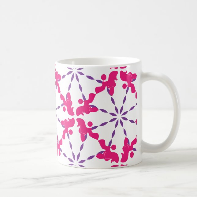 Illustration av pudelmönster kan anpassas kaffemugg (Höger)