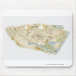 Illustration av pyramider av Giza Musmatta