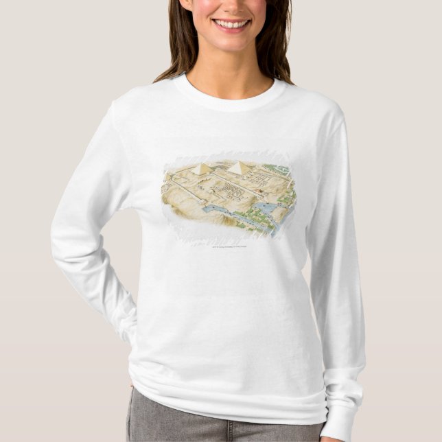 Illustration av pyramider av Giza Tee (Framsida)
