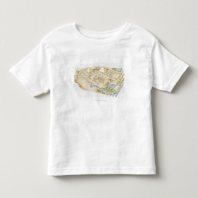 Illustration av pyramider av Giza Tee Shirt (Framsida)