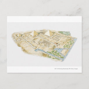 Illustration av Pyramids of Giza Vykort