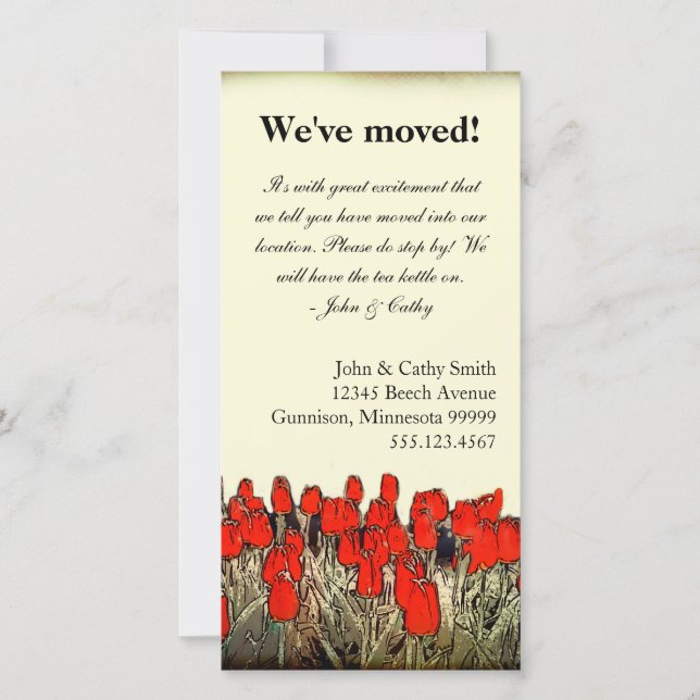 Illustration av röd tulpanillustration Ändring av  Meddelande (Framsida)