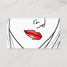 Illustration av röda läppstift visitkort