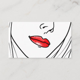 Illustration av röda läppstift visitkort