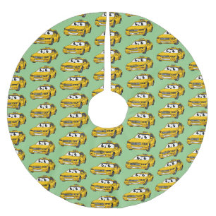 illustration av roligten för gult av tecknaden tax julgransmatta borstad polyester
