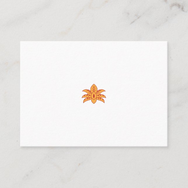 illustration av rött och orange färg placeringskort (Framsida)