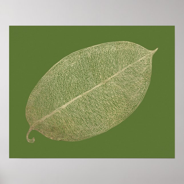 Illustration av rutnät guld Löv Poster (Framsidan)