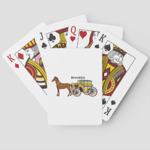 illustration av rutt häst och royal casinokort
