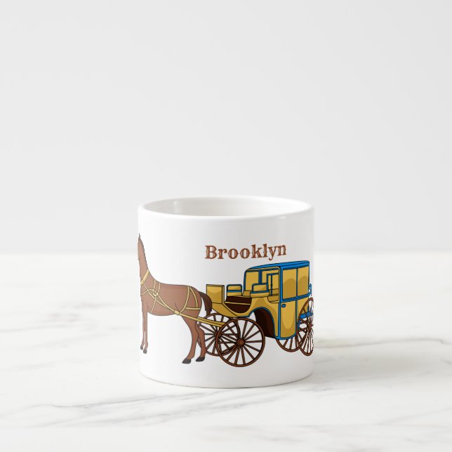 illustration av rutt häst och royal espressomugg (Framsidan)