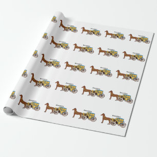 illustration av rutt häst och royal presentpapper
