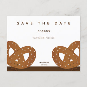 Illustration av saltade pretzels Spara datum Meddelande Vykort