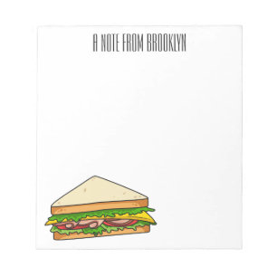 illustration av Sandwich-tecknad Anteckningsblock