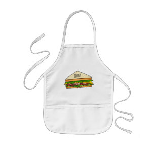 illustration av Sandwich-tecknad Barnförkläde