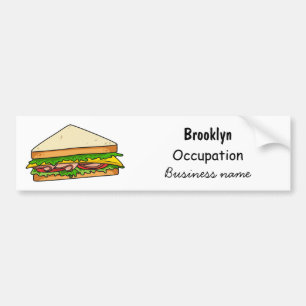 illustration av Sandwich-tecknad Bildekal