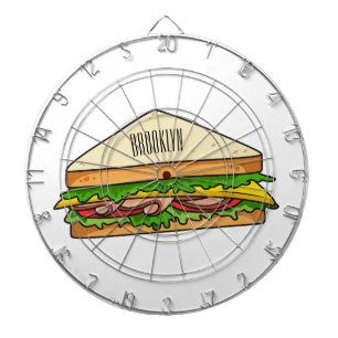 illustration av Sandwich-tecknad Darttavla