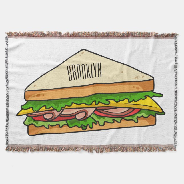 illustration av Sandwich-tecknad Filt (Framsidan)