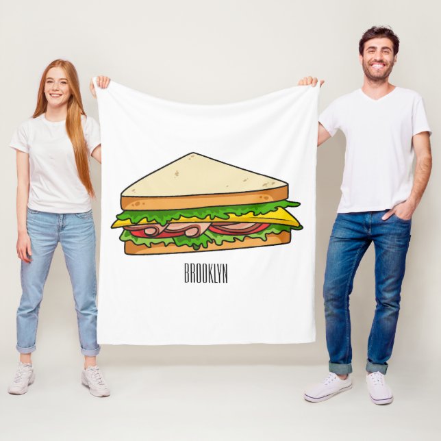 illustration av Sandwich-tecknad Fleecefilt (På plats)