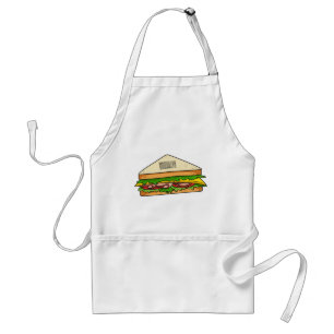 illustration av Sandwich-tecknad Förkläde