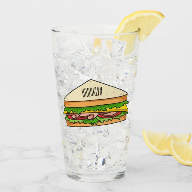 illustration av Sandwich-tecknad Glaskopp (Bakside Is)