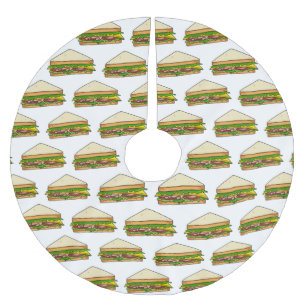 illustration av Sandwich-tecknad Julgransmatta Borstad Polyester