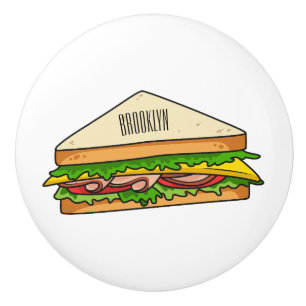 illustration av Sandwich-tecknad Knopp