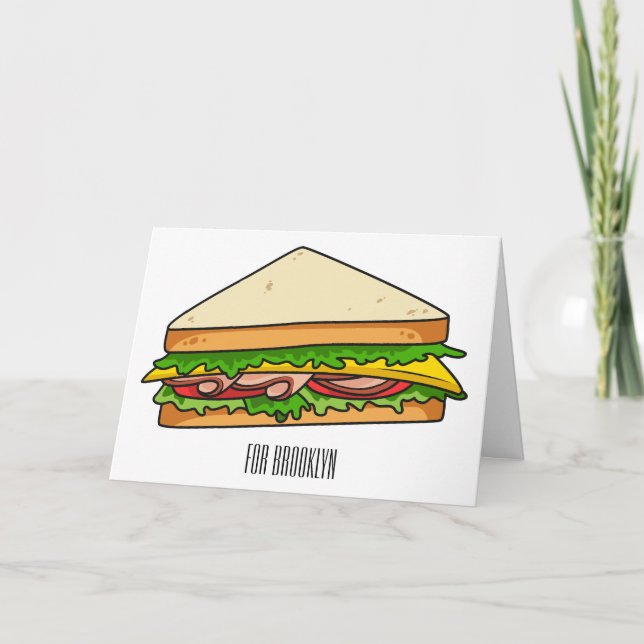 illustration av Sandwich-tecknad Kort (Framsida)