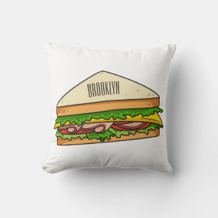 illustration av Sandwich-tecknad Kudde