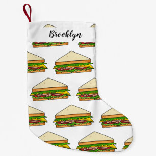 illustration av Sandwich-tecknad Liten Julstrumpa
