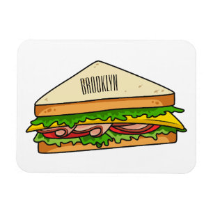 illustration av Sandwich-tecknad Magnet