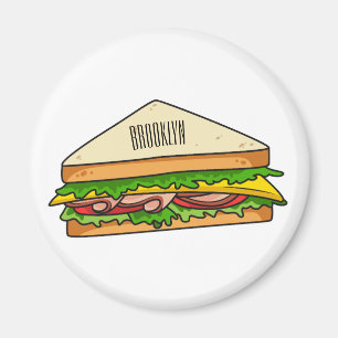 illustration av Sandwich-tecknad Magnet