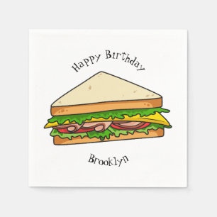 illustration av Sandwich-tecknad Pappersservett