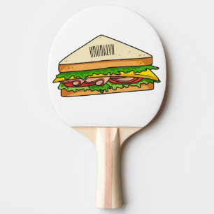 illustration av Sandwich-tecknad Pingisracket