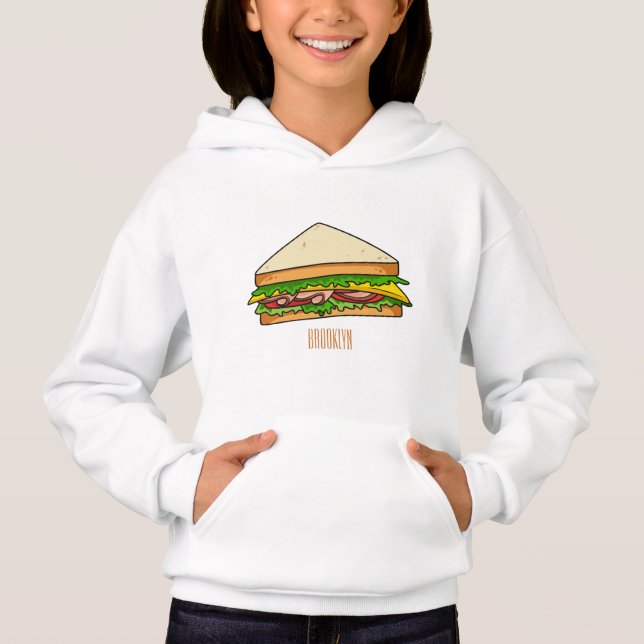 illustration av Sandwich-tecknad T Shirt (Framsida)