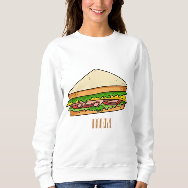 illustration av Sandwich-tecknad T Shirt (Framsida)