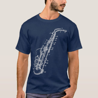 Illustration av saxofonspelare t shirt