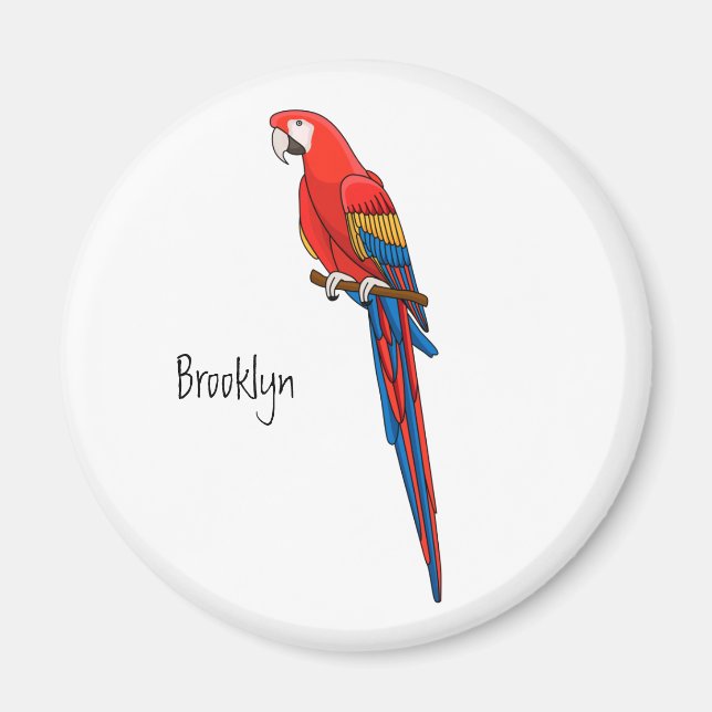 illustration av scarlets tecknad för makaaparot magnet (Framsidan)