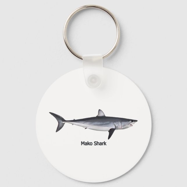 Illustration av Shortfin Mako Shark Nyckelring (Framsida)