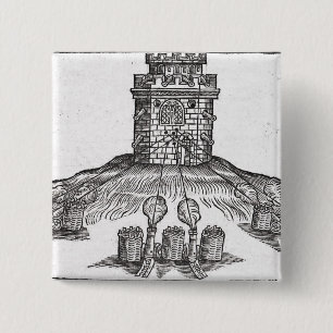 Illustration av siegekrig knapp